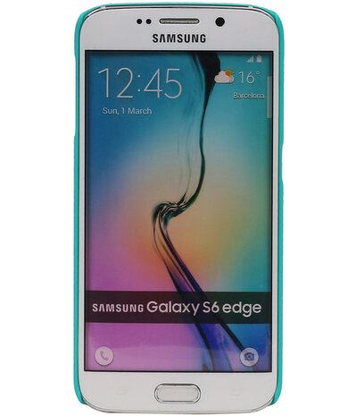 Samsung Galaxy S6 Edge - Brocant Hardcase Hoesje Turquoise