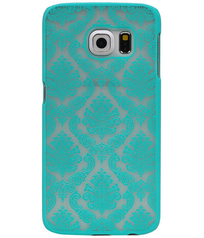 Samsung Galaxy S6 Edge - Brocant Hardcase Hoesje Turquoise