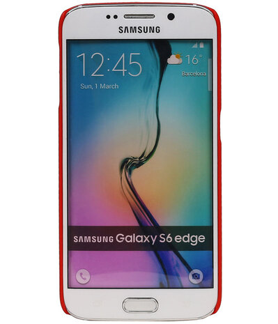 Samsung Galaxy S6 Edge - Brocant Hardcase Hoesje Rood