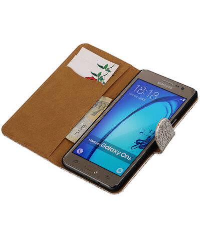 Samsung Galaxy On5 - Lace Wit Booktype Wallet Hoesje