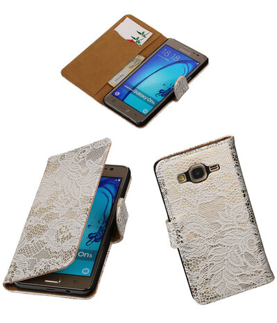 Samsung Galaxy On5 - Lace Wit Booktype Wallet Hoesje