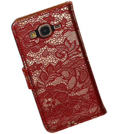 Samsung Galaxy On5 - Lace Rood Booktype Wallet Hoesje