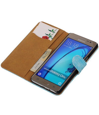 Samsung Galaxy On5 - Mini Slang Turquoise Booktype Wallet Hoesje