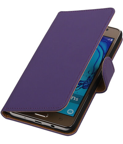 Samsung Galaxy On5 - Effen Paars Booktype Wallet Hoesje