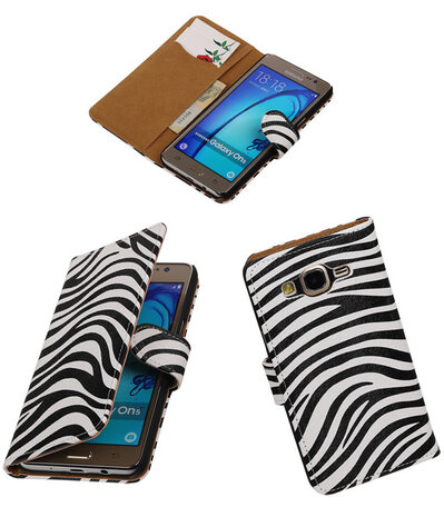 Samsung Galaxy On5 - Zebra Booktype Wallet Hoesje