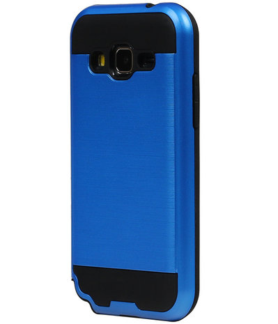 Blauw Bestcases Tough Armor TPU Back Cover Samsung Galaxy Core Prime Hoesje