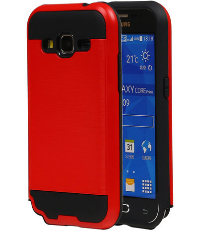 Rood Bestcases Tough Armor TPU Back Cover Samsung Galaxy Core Prime Hoesje