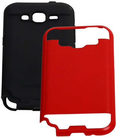 Rood Bestcases Tough Armor TPU Back Cover Samsung Galaxy Core Prime Hoesje