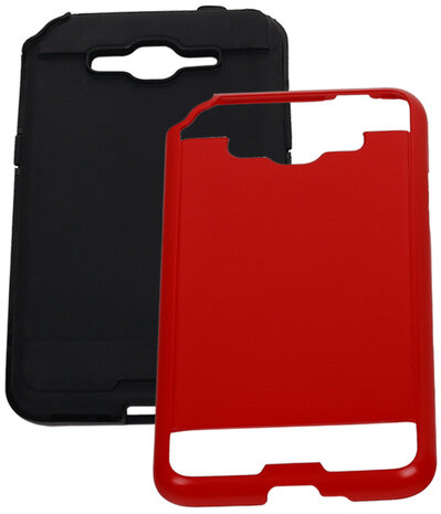 Rood Bestcases Tough Armor TPU Back Cover Samsung Galaxy Grand Prime Hoesje