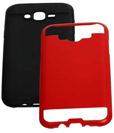 Rood BestCases Tough Armor TPU Back Cover Case Samsung Galaxy J5 Hoesje