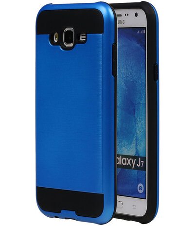 Blauw BestCases Tough Armor TPU back cover hoesje voor Samsung Galaxy J7