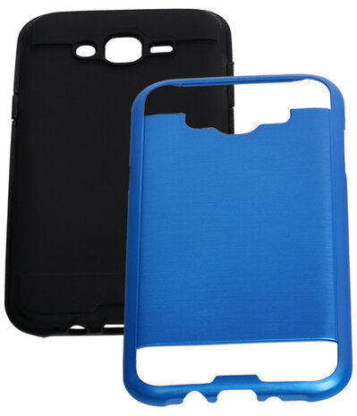 Blauw BestCases Tough Armor TPU back cover hoesje voor Samsung Galaxy J7