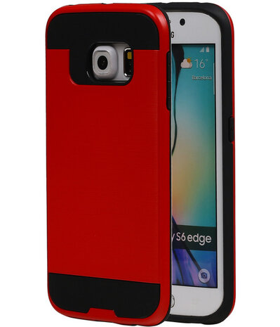 Rood BestCases Tough Armor TPU back cover voor Samsung Galaxy S6 Edge
