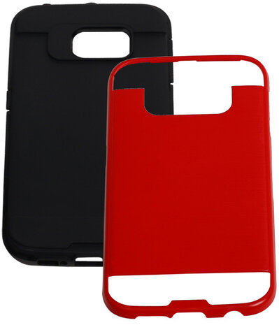 Rood BestCases Tough Armor TPU back cover voor Samsung Galaxy S6 Edge