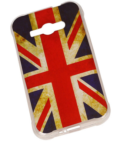 Britse Vlag TPU Cover Case voor Samsung Galaxy J1 Ace Hoesje