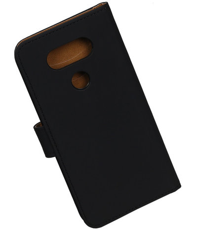 Zwart Effen booktype cover hoesje voor LG G5