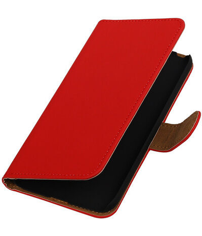 Rood Effen booktype cover hoesje voor LG G5