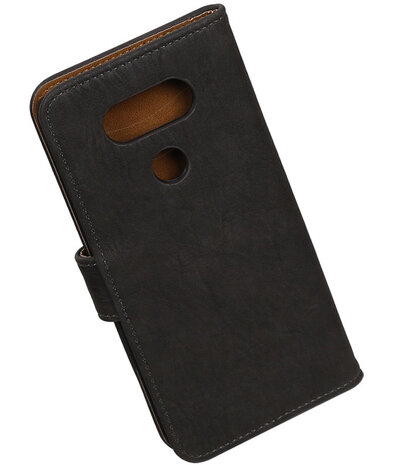 Grijs Hout booktype cover hoesje voor LG G5