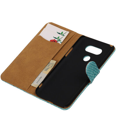 Turquoise Slang booktype cover hoesje voor LG G5