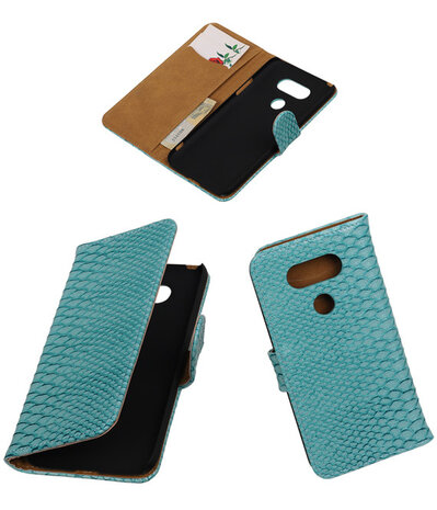 Turquoise Slang booktype cover hoesje voor LG G5