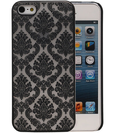 Apple iPhone 5/5S - Brocant Hardcase Hoesje Zwart