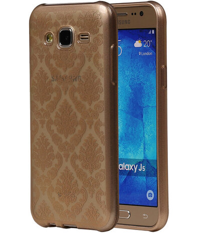 Goud Brocant TPU back case cover hoesje voor Samsung Galaxy J5