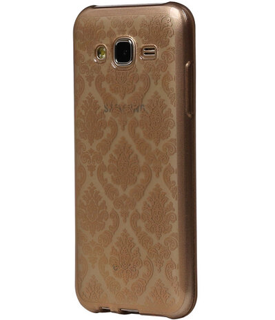 Goud Brocant TPU back case cover hoesje voor Samsung Galaxy J5