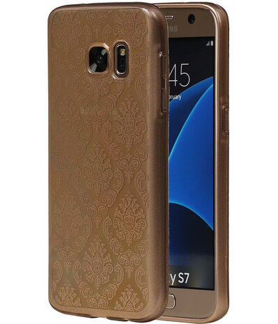 Goud Brocant TPU back case cover hoesje voor Samsung Galaxy S7