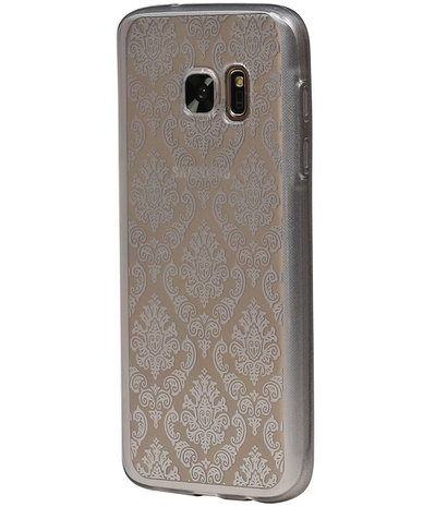 Zilver Brocant TPU back case cover hoesje voor Samsung Galaxy S7