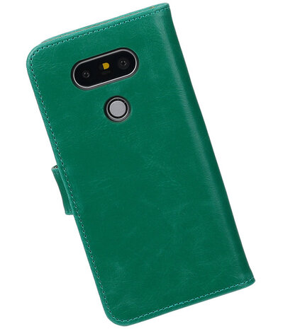 Groen Pull-Up PU booktype wallet cover hoesje voor LG G5