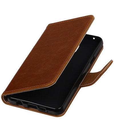 Bruin Pull-Up PU booktype wallet cover hoesje voor Samsung Galaxy A3 2016