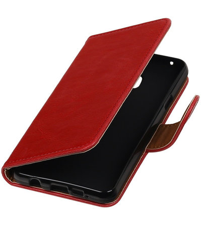 Rood Pull-Up PU booktype wallet cover hoesje voor Samsung Galaxy A3 2016