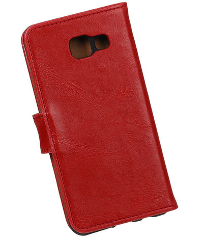 Rood Pull-Up PU booktype wallet cover hoesje voor Samsung Galaxy A3 2016