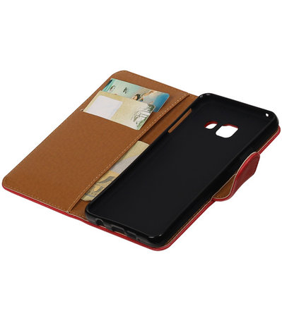 Rood Pull-Up PU booktype wallet cover hoesje voor Samsung Galaxy A3 2016