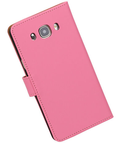 Roze Effen booktype cover hoesje voor Samsung Galaxy J5 2016