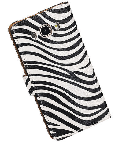 Zebra booktype cover hoesje voor Samsung Galaxy J7 2016