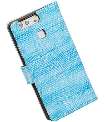 Turquoise Mini Slang booktype cover hoesje voor Huawei P9