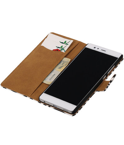 Zebra booktype cover hoesje voor Huawei P9