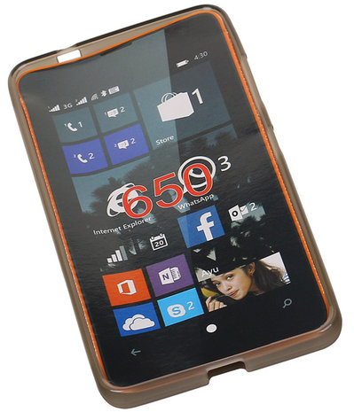 Microsoft Lumia 650 TPU Hoesje Transparant Grijs