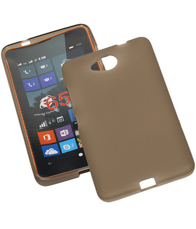 Microsoft Lumia 650 TPU Hoesje Transparant Grijs