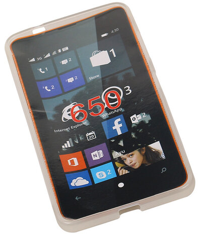 Microsoft Lumia 650 TPU Hoesje Transparant Wit