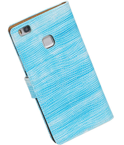 Turquoise Mini Slang booktype cover hoesje voor Huawei P9 Lite