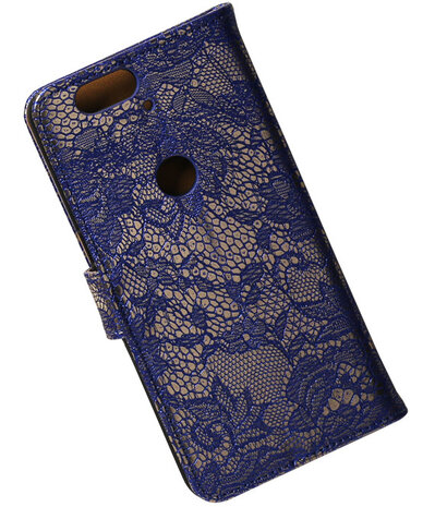 Huawei Nexus 6P - Lace Blauw Booktype Wallet Hoesje