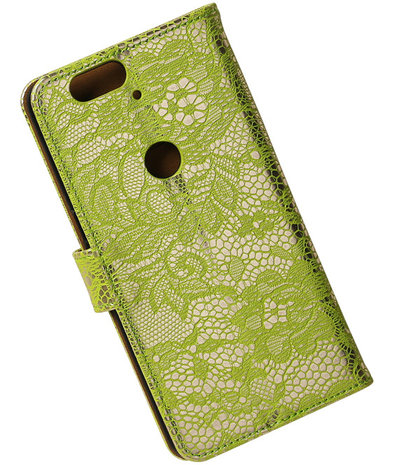 Huawei Nexus 6P - Lace Groen Booktype Wallet Hoesje