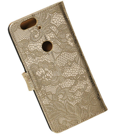 Huawei Nexus 6P - Lace Goud Booktype Wallet Hoesje