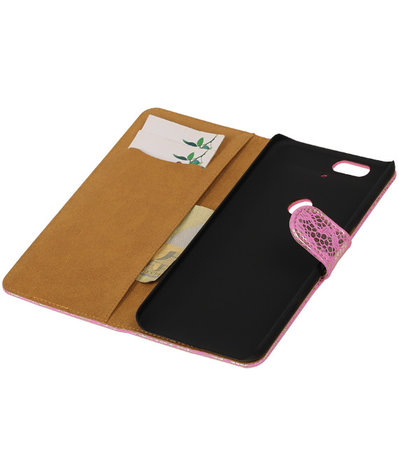 Huawei Nexus 6P - Lace Roze Booktype Wallet Hoesje