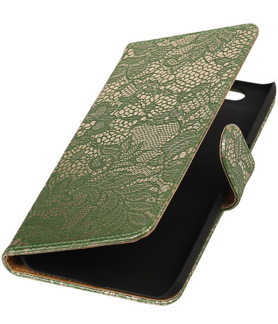 Huawei Nexus 6P - Lace Donker Groen Booktype Wallet Hoesje