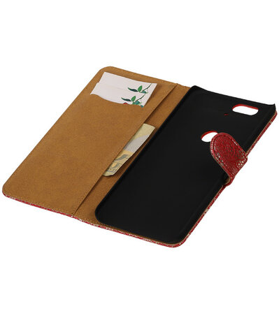 Huawei Nexus 6P - Lace Rood Booktype Wallet Hoesje