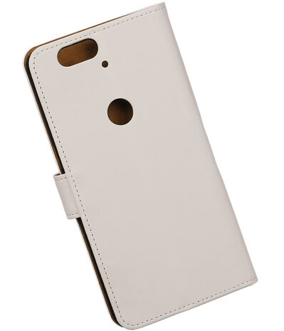Huawei Nexus 6P - Effen Wit Booktype Wallet Hoesje