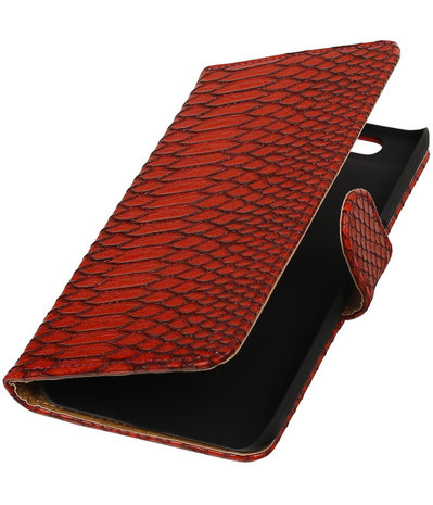 Huawei Nexus 6P - Slang Rood Bookstyle Wallet Hoesje